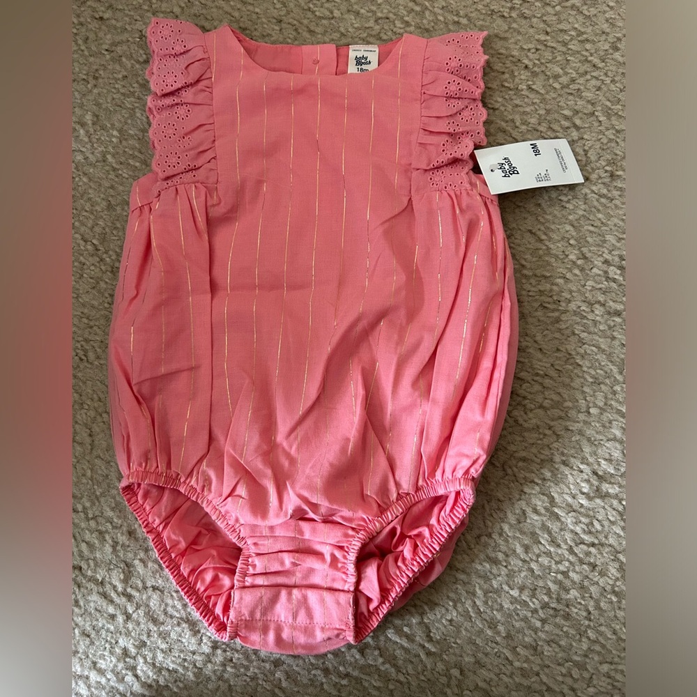Baby B’Gosh Pink Romper 18mo.